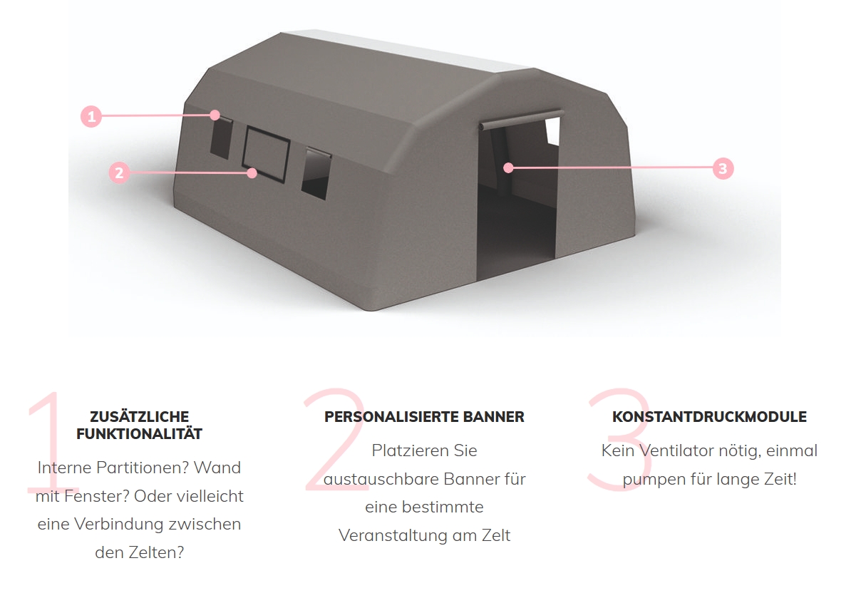 Einsatzzelt Militär Aufblasbar