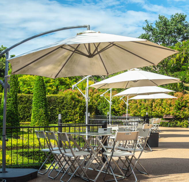 Schirme Werbeschirme Gastroschirme