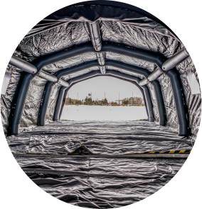 Pneumatisches Zelt aufblasbar